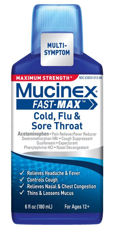 Amazon Mucinex Fast Max Cold Flu Sore Throat Relief Liquid