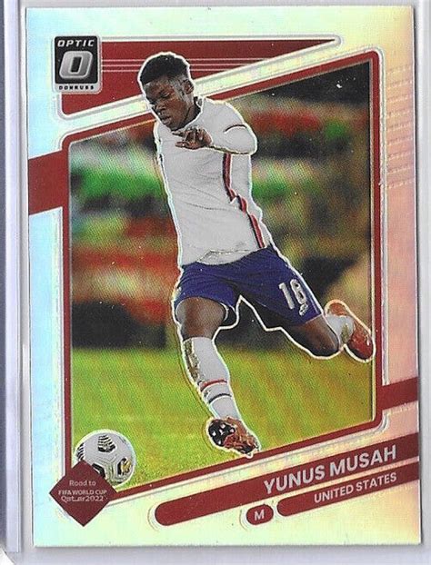 Donruss Road To Qatar Yunus Musah Holo Prizm Optic Usmnt Ebay