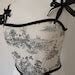 Small Toile De Jouy Corset Th Century Half Stays Marie Etsy Uk