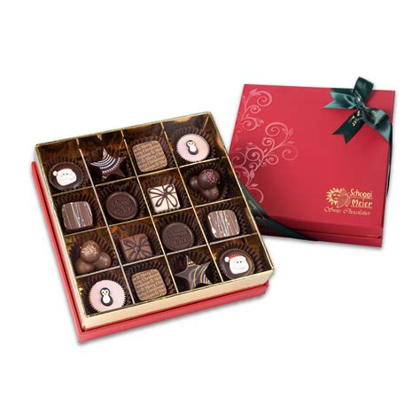 Luxurious Christmas Praline Gift Box 16pcs Schoggi Meier