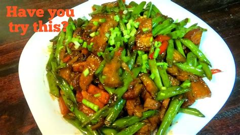 Stir Fry Baguio Beans And Pork Youtube