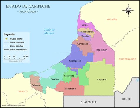 Campeche Mexico Map