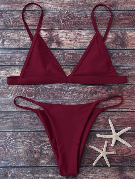 25 OFF Spaghetti Strap String Bikini Set Rosegal