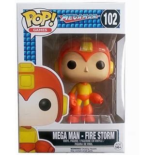 Funko Pop Mega Man Fire Storm Megaman Games 102 Shopee Brasil