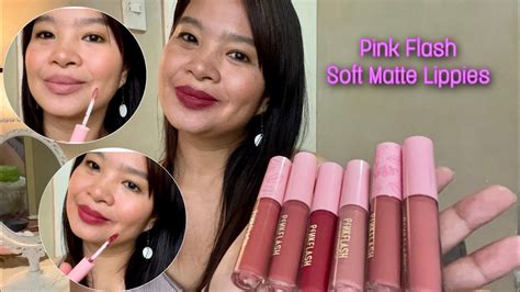 Pink Flash Soft Matte Liquid Lipstick Swatches And Review Youtube