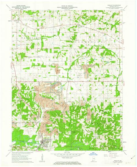 1961 Winslow, in - Indiana - USGS Topographic Map - Historic Pictoric