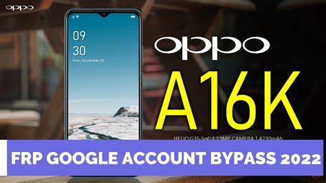 Oppo A16K Oppo A16 Frp BypassOPPO Cph 2349 Google Account Unlock