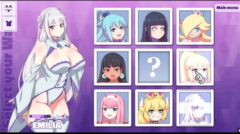 Waifu Hub PornPlay Parody Hentai Game Emilia From Re Zero Couch