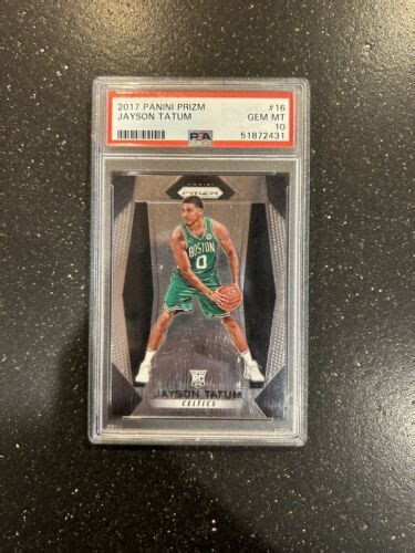 2017 18 Panini Prizm Jayson Tatum Rookie RC 16 PSA 10 Gem Mint Boston