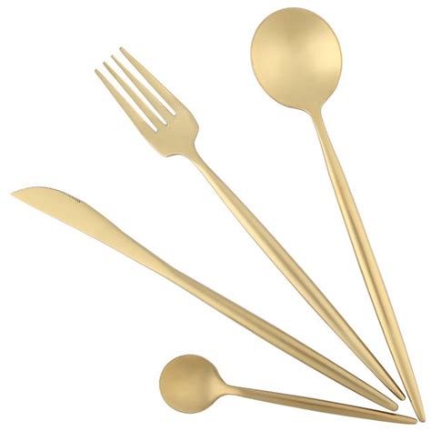 Lekoch Gold Flatware Set Golden Hadle Stainless Steel Cutlery Set