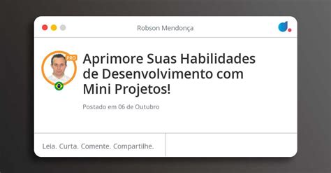 Aprimore Suas Habilidades De Desenvolvimento Mini Projetos