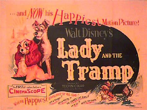 Lady And The Tramp Original 1955 British Quad Movie Poster