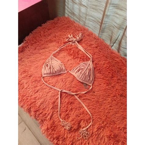 Women S Pilyq Pink Isla Triangle Bikini Top Size Depop