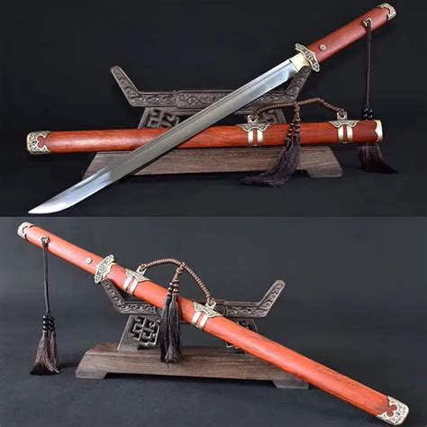 Fully Handmade High Carbon Steel Straight Blade Sharp Katana Chinese