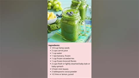 Anti Cancer Green Smoothie Recipe Shorts Youtube