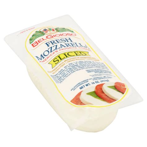 Belgioioso Queso Mozzarella Fresco Rebanado 454 g 1 lb Lácteos y