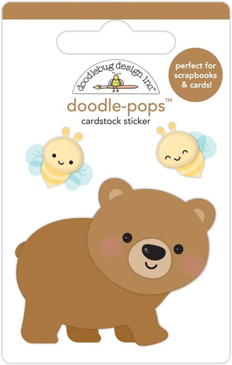 Doodlebug Doodle Pops 3D Stickers Honey Bear Michaels