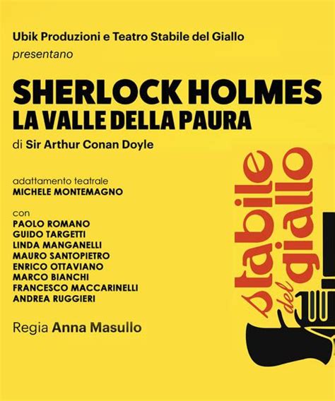 Sherlock Holmes La Valle Della Paura Roma Teatro Ciak