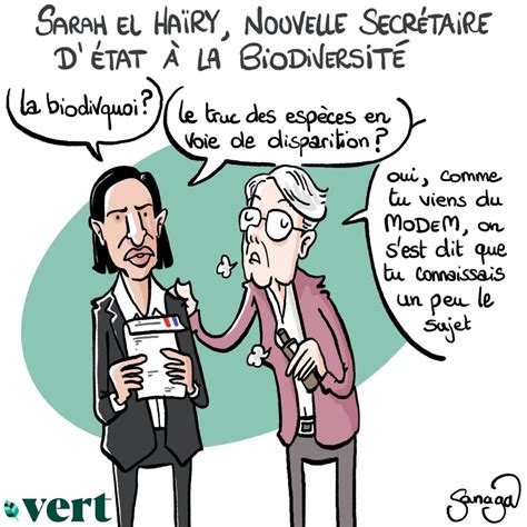 Sarah El Haïry biodiversifiée Blagues et Dessins