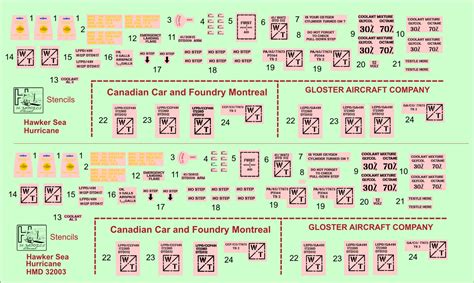 Hawker Sea Hurricane Mk Iic Stencils Set For A C H Model Decals D