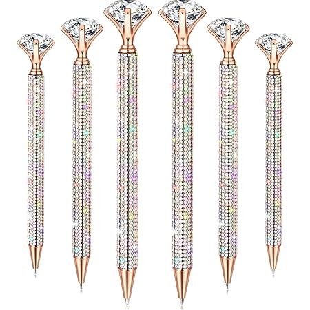 Amazon Yeaqee 12 Pcs Big Diamond Pens With 12 Pen Refill Crystal