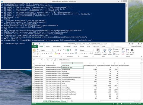 Powershell Using Smo To Get Sql Database Table Information Max Trinidad The Powershell Front