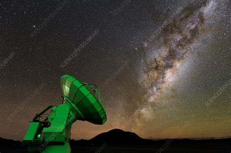 Milky Way And One Of The ALMA Telescopes Stock Image C033 6584