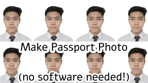 Make Your Own Passport Photo At Home For Free Without Installing Software Youtube