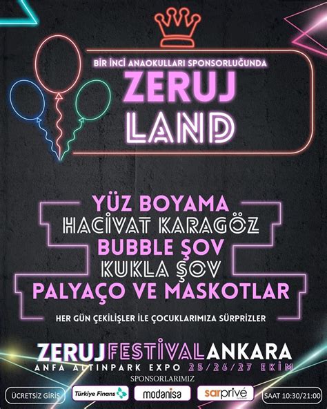 Zeruj Festival Ankara 25 26 27 Ekim 2019 Altınpark Expo Center da