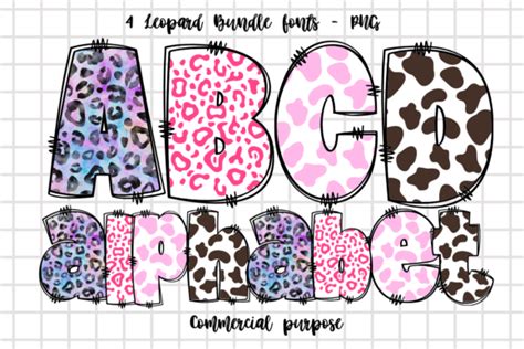 Leopard Alphabet Number Symbols PNG Graphic By Creative Pro Svg