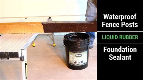 Waterproof Fence Posts Deck Posts And Deck Joists With Liquid Rubber Foundation Sealant Coating