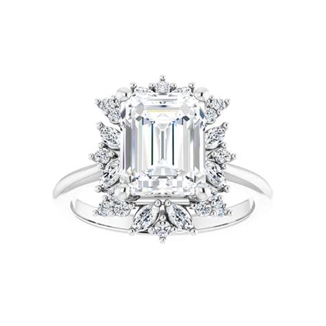 Custom Made Emerald Cut Engagement Ring Temple And Grace Canada