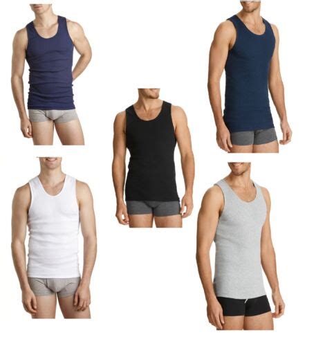 Mens Bonds 4 Pack Singlets Chesty Navy White Black Cotton Vest Singlet