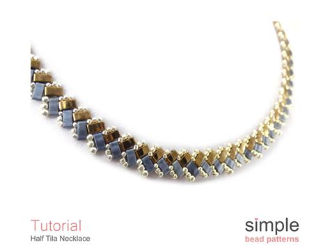 V Shaped Beaded Necklace Tila Bead Pattern Simple Bead Patterns