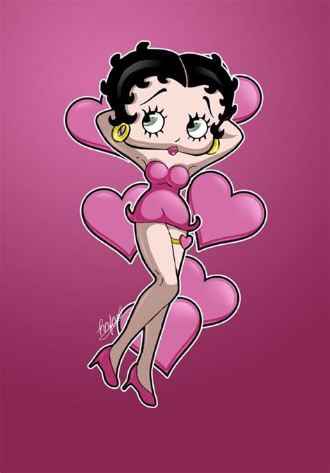 Betty Boop Pink Hearts By ArjayEff Betty Boop Pink Betty Boop