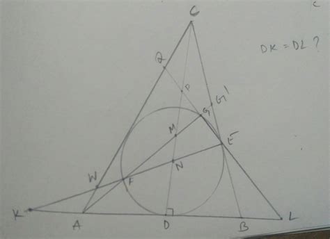 Geometry : Incircle of isosceles triangle and Menelaus - Mathematics ...