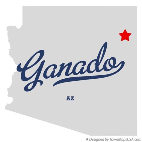 Map of Ganado, AZ, Arizona