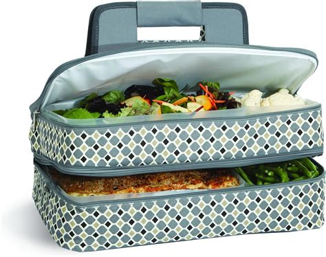 Casserole Carrier 2 Level Thermal Insulated Hot And Cold Pot Luck Food Carrier With