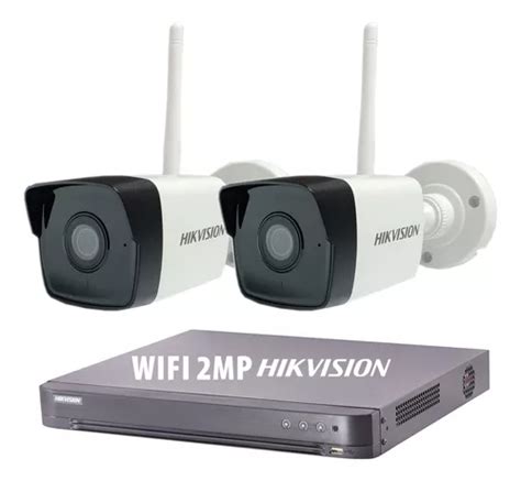 Kit Seguridad Ip Hikvision Dvr 4 Ch 2 Camaras Wifi 2mp Ext