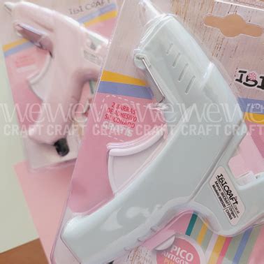 Pistola Encoladora Color Celeste Pastel Ibi Craft Barra Fina