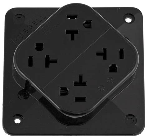 Hubbell HBL420BK4 PLEX Receptacle 20A 125V 5 20R BK Springfield