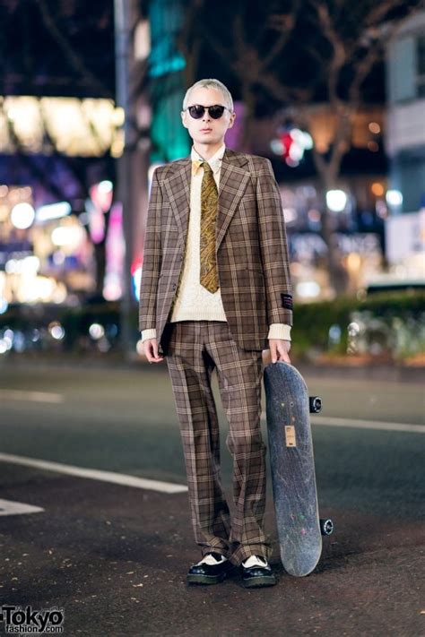 Eclectic Tokyo Street Styles W Skateboard S Plaid Suit Christian