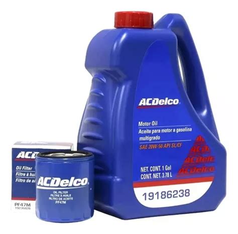 Kit Cambio Aceite Tornado 2004 Al 2020 Acdelco 20w50