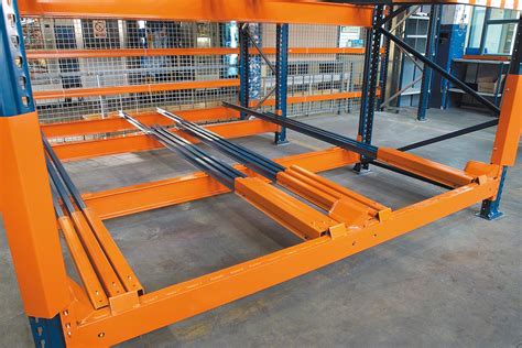 Push Back Pallet Racking Systems For High Density Loading Picking