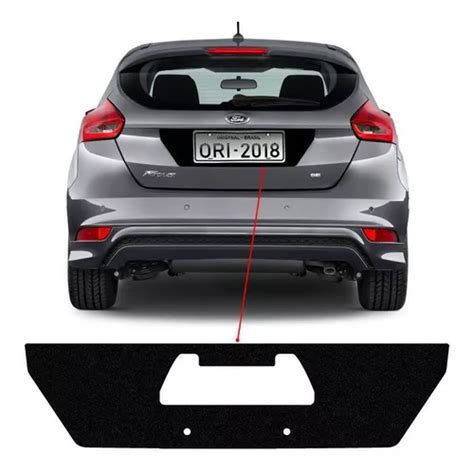 Adesivo Traseiro Fundo De Placa Focus Hatch 2018 Black Over