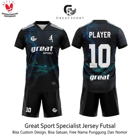 Jual Jersey Futsal Bebas Custom Design Full Printing Free Nama Dan