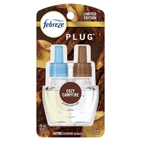 Febreze Plug Air Freshener With Fade Defy Technology Cozy Campfire