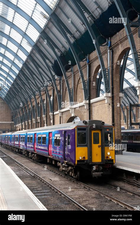 First Capital Connect Class 317 Passenger Train Waiting At Kings Cross Railway Station London