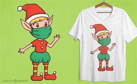 Descarga Vector De Diseño De Camiseta De Máscara Facial De Duende