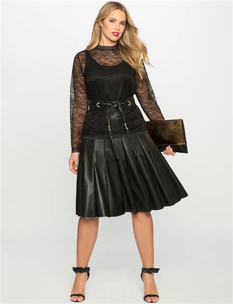 Faux Leather Trumpet Skirt Faux Leather Midi Skirt Plus Size Maxi